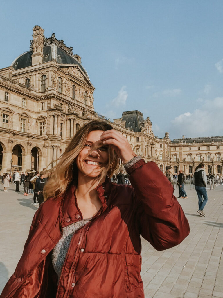 golden hour at the louvre
